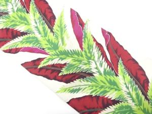 アンティーク　草葉模様織り出し袋帯（材料）